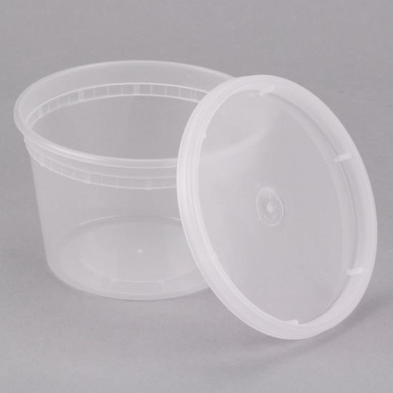 16 OZ PP Bowl Biodegradeable 1000/case Lid included 